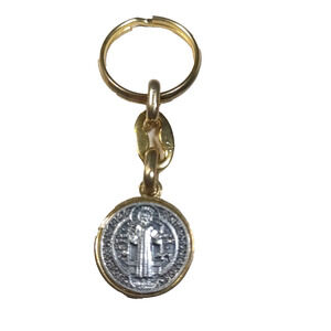 Religious Saint Small Keychain Charm Gold Silver Tone